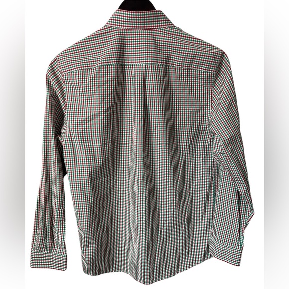 Vineyard Vines Boys Red Green checked Long Sleeve Button Down size 16. Holiday - Picture 2 of 7